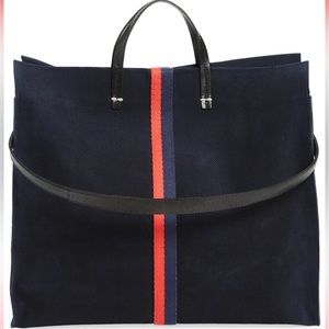 Clare V Navy and Red Tote Bag